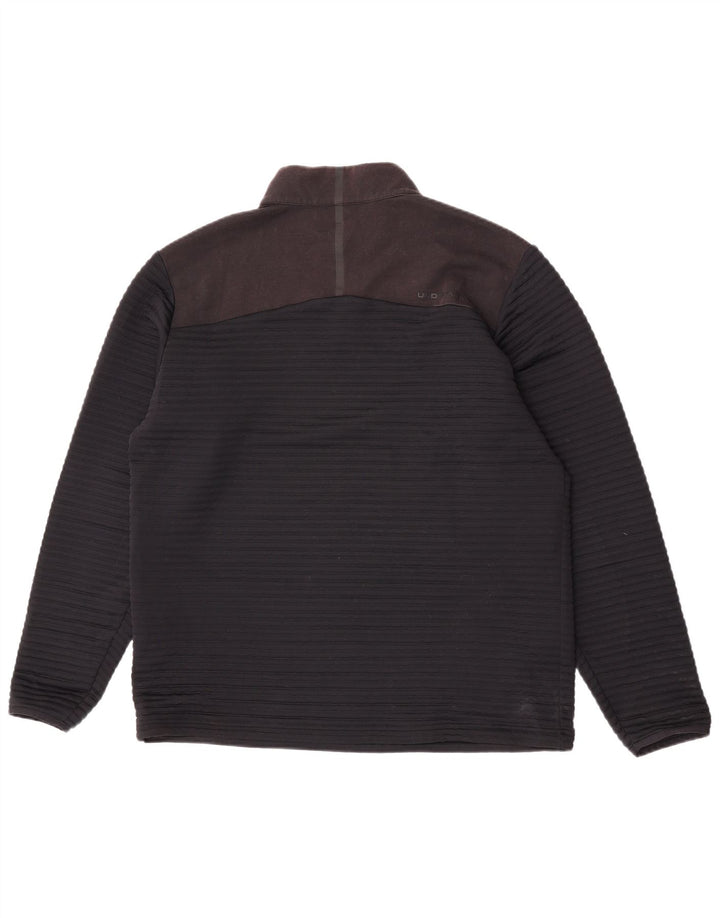 Felpa da uomo Under Armour con collo con zip, maglione XL, poliestere color block nero