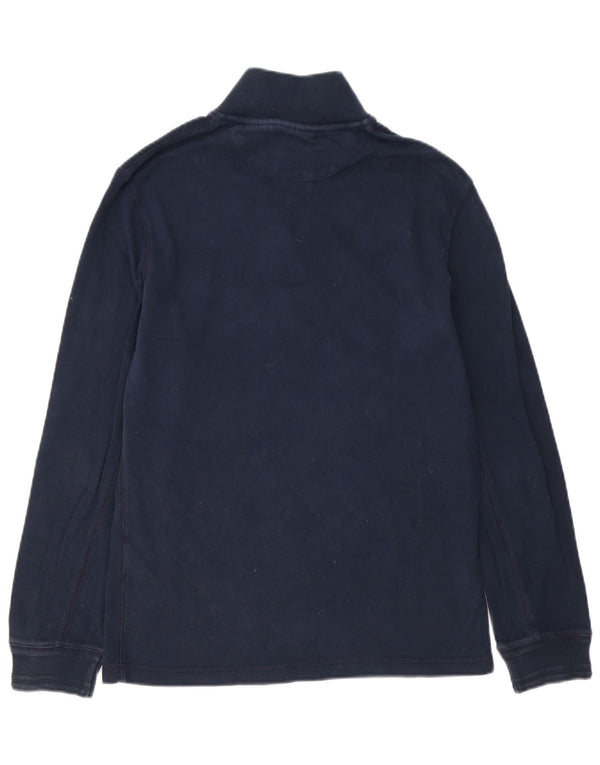 Timberland Felpa con collo con zip da uomo Maglione piccolo in cotone blu navy
