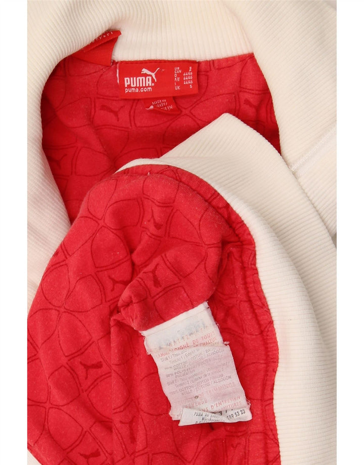 Giacca da ginnastica da uomo Puma Small in cotone bianco