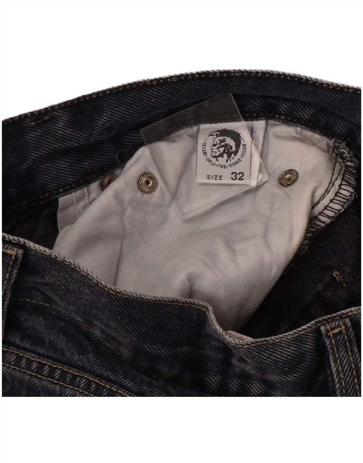 Jeans dritti da uomo Diesel W32 L32 in cotone blu navy