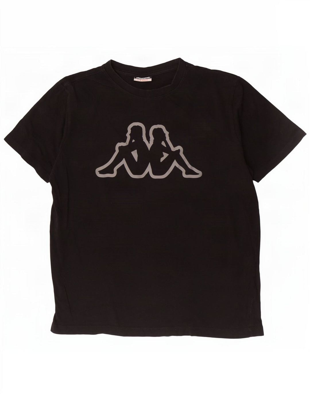 T-shirt grafica da uomo Kappa Top grande in cotone nero
