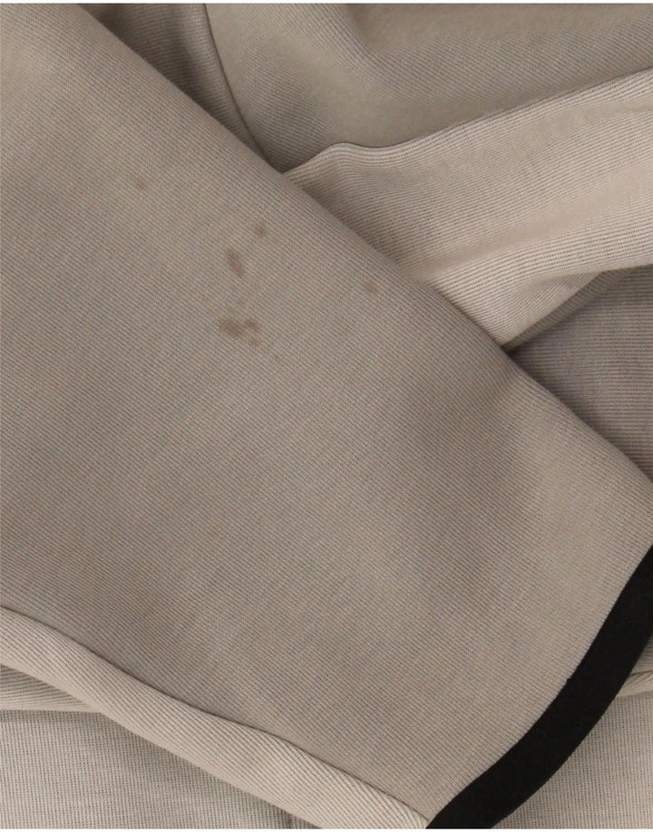 Felpa con cappuccio e zip Nike da uomo in cotone color block grigio medio
