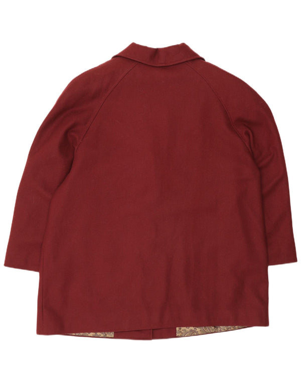 Giacca blazer vintage oversize da donna con maniche a 3/4 IT 49 XL Bordeaux