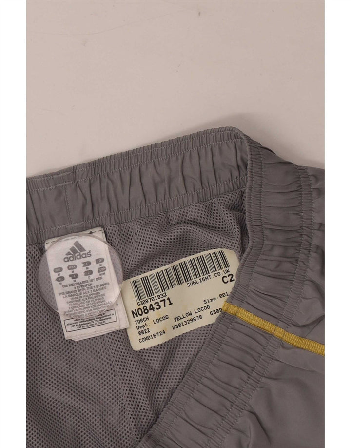 Pantaloncini sportivi grafici da uomo Adidas in poliestere grigio medio