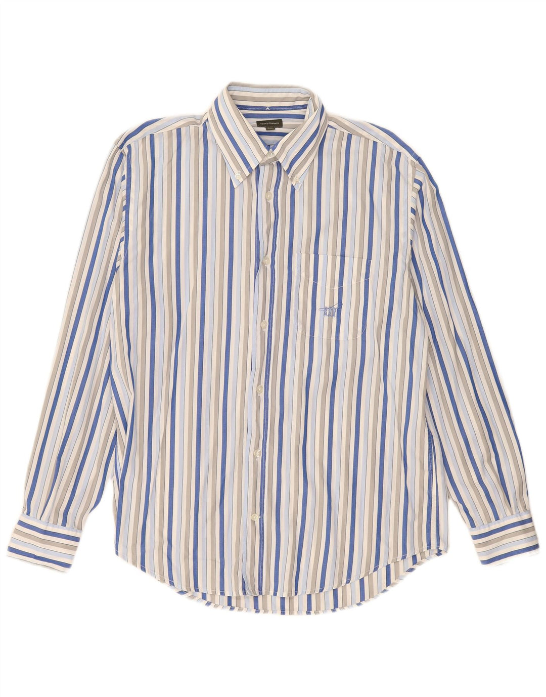 Henry Cottons Mens Shirt Size 40 Medium Multicoloured Striped Cotton