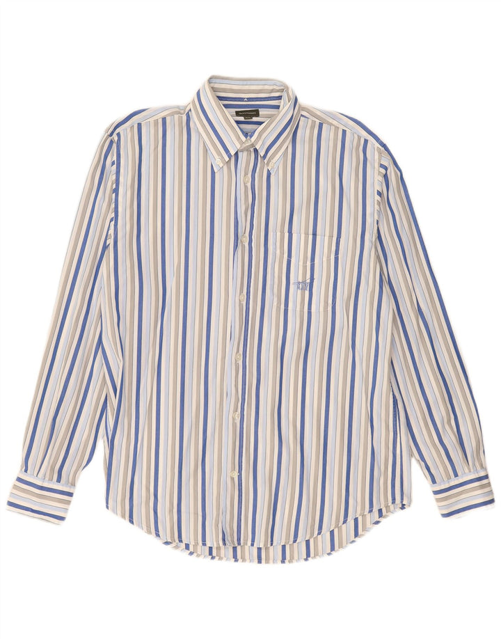 Henry Cottons Mens Shirt Size 40 Medium Multicoloured Striped Cotton