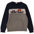 ELLESSE Womens Graphic Sweatshirt Jumper UK 10 Small Navy Blue Colourblock