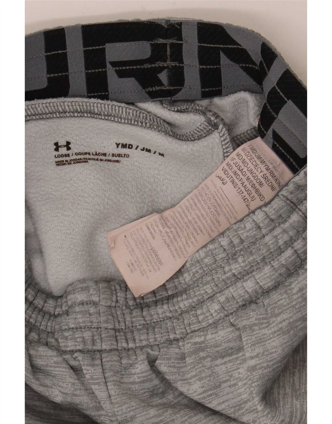 Pantaloni da tuta con grafica da ragazzo Under Armour, pantaloni da jogging, 9-10 anni, grigio medio