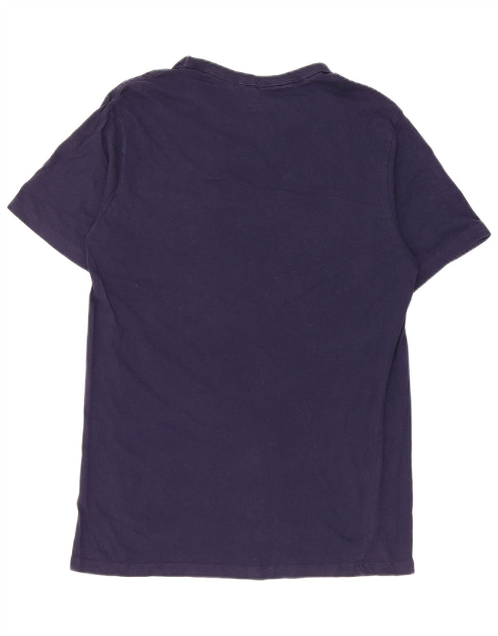 T-shirt grafica da uomo Champion Top piccola in cotone blu navy