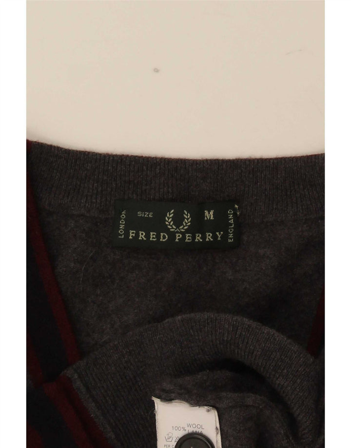 Fred Perry Uomo Lana Grigio Medio