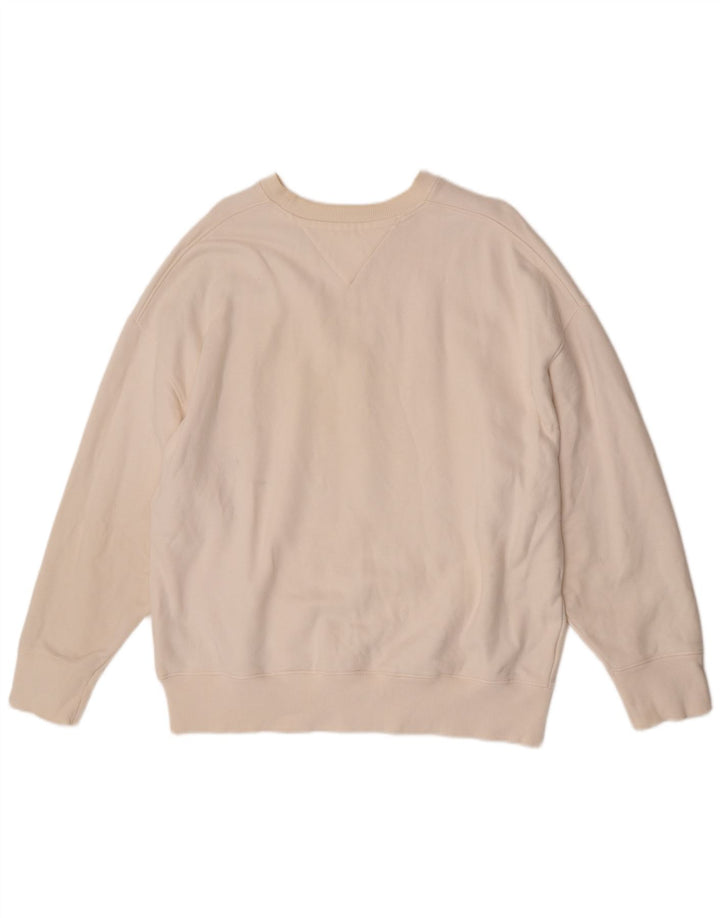 Tommy Hilfiger Uomo Felpa Maglione Grande Cotone Bianco