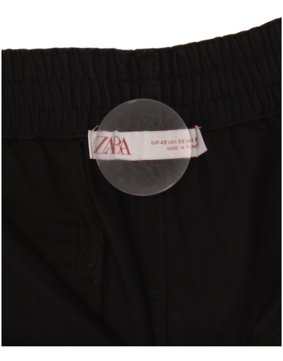 Pantaloncini cargo da uomo Zara EU 42 Large W32 cotone nero