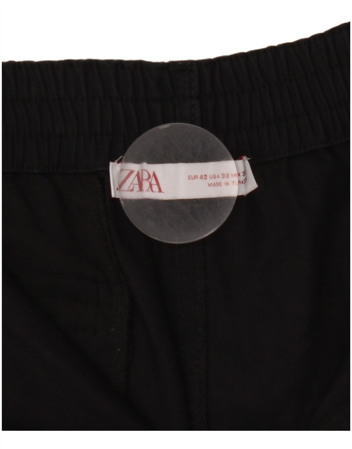 Pantaloncini cargo da uomo Zara EU 42 Large W32 cotone nero