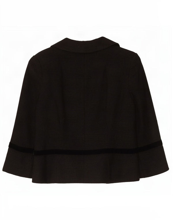 Giacca blazer da donna con maniche a 3/4 di Whistles UK 12 medio nero poliacrilico