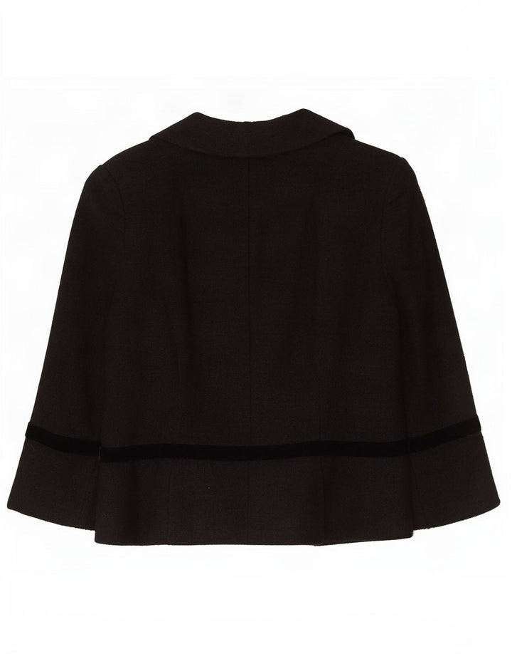 Giacca blazer da donna con maniche a 3/4 di Whistles UK 12 medio nero poliacrilico