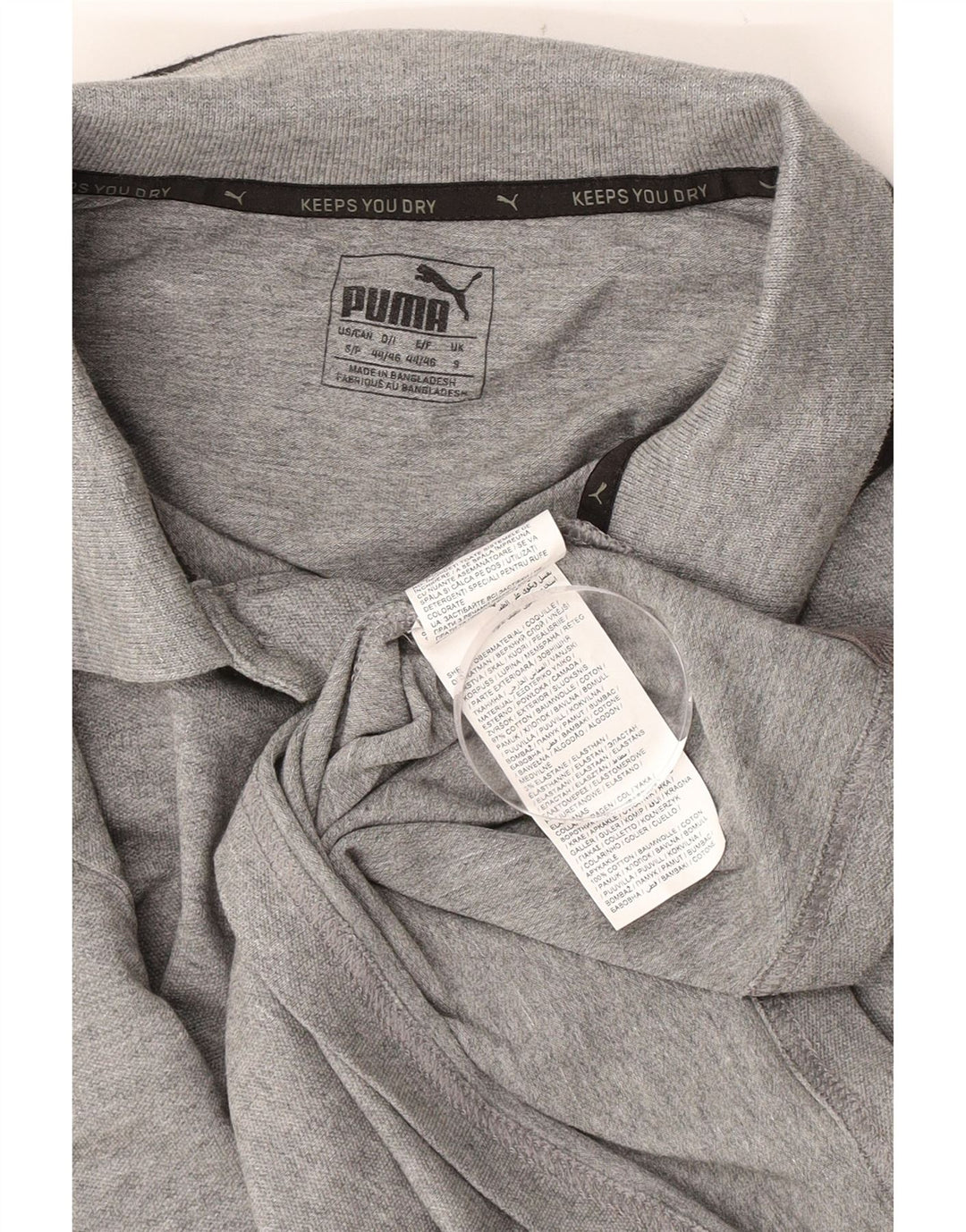 Polo grafica Puma da uomo Barcelona Small in cotone grigio