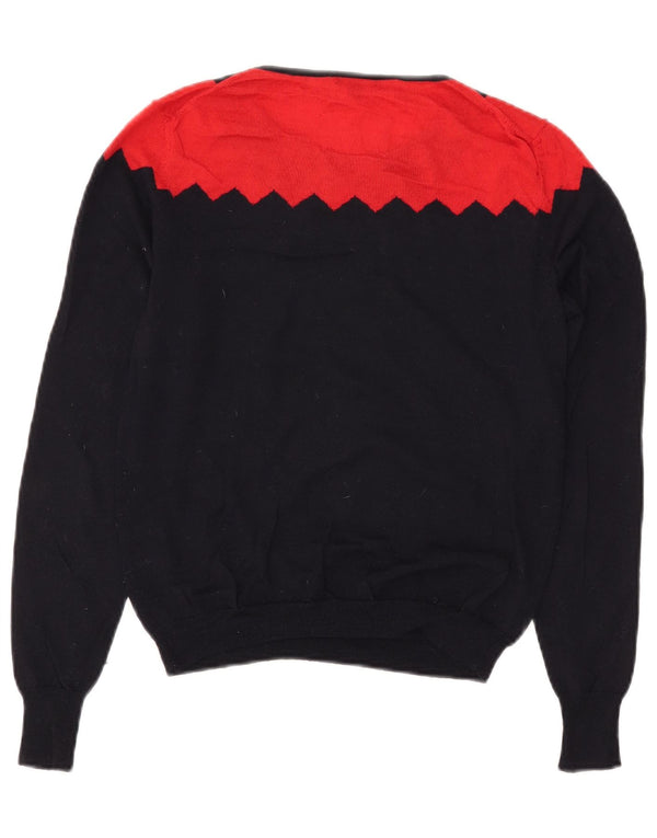 HOBBS Maglione da donna con scollo a barca maglione UK 10 piccolo blu navy color block