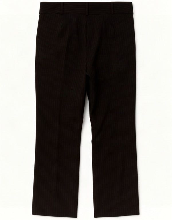 Marks & Spencer Pantaloni da abito da donna UK 16 Large W36 L29 Gessato nero