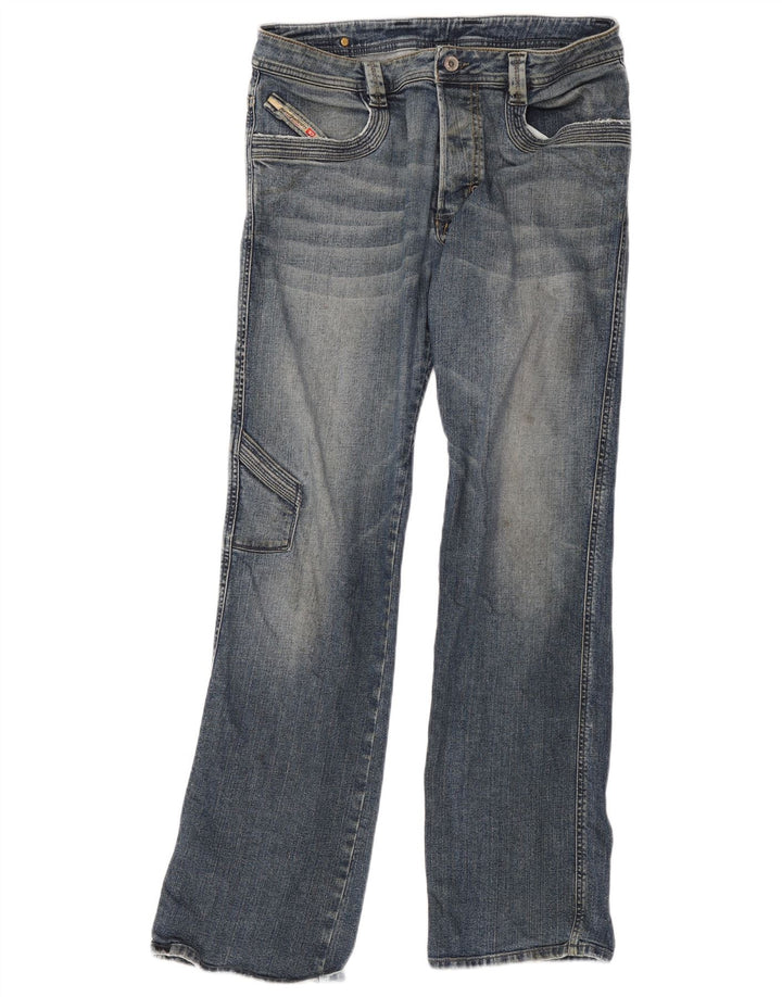 Jeans bootcut cargo da uomo Diesel W33 L33 Blu