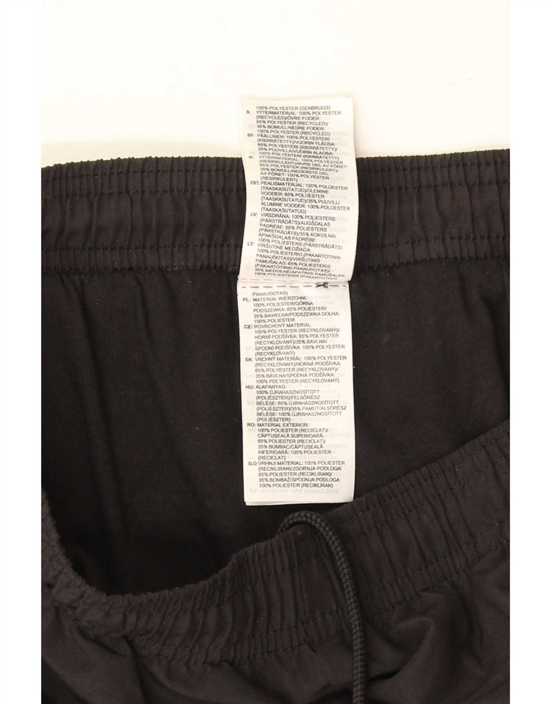 Pantaloni da tuta da uomo Adidas Joggers piccoli in poliestere nero