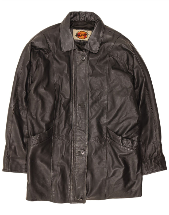 Cappotto in pelle oversize da donna Gapelle UK 18 XL Nero