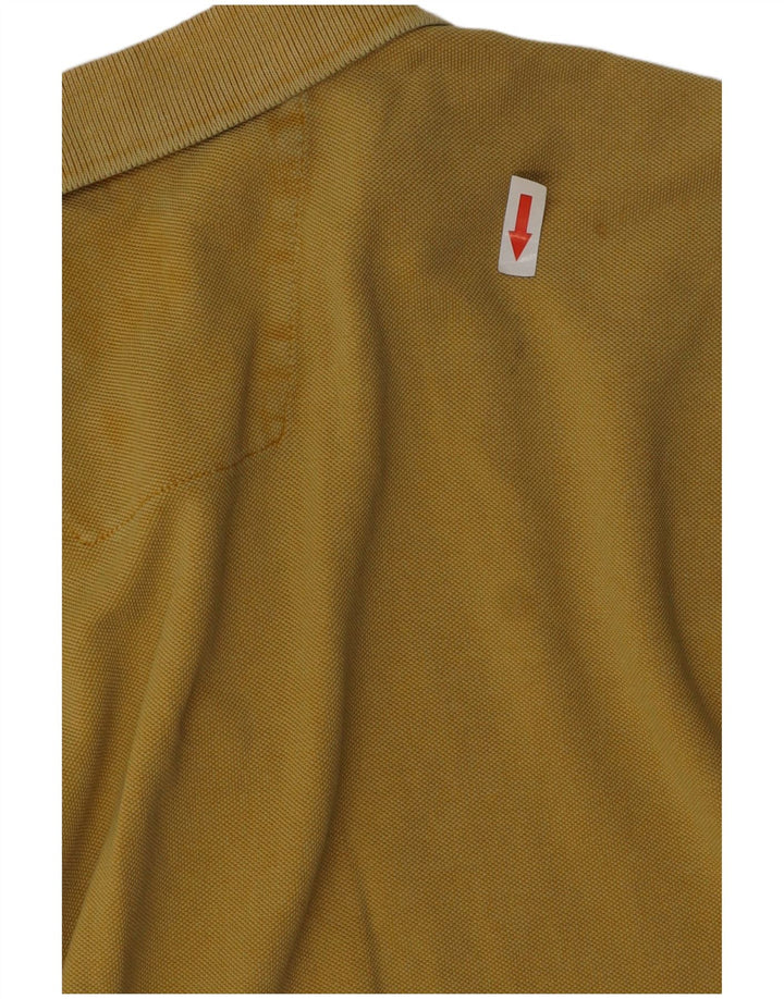 Polo da uomo Camel Active tinta grezza, grande, in cotone giallo
