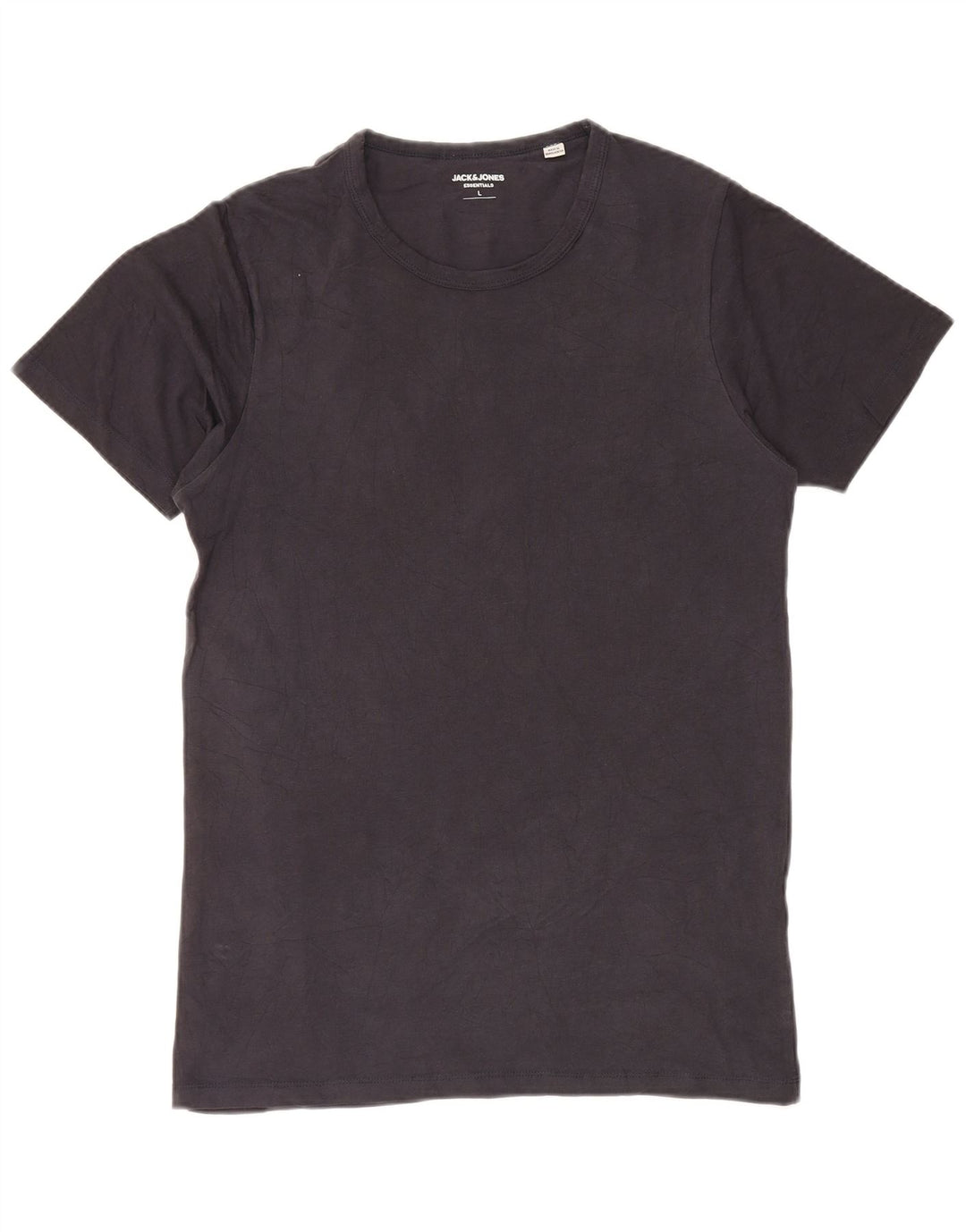 JACK & JONES Mens T-Shirt Top Large Navy Blue Cotton