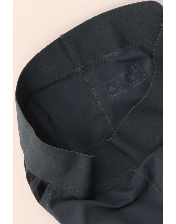 Leggings Adidas Aeroready da donna UK 8/10 Piccolo Grigio