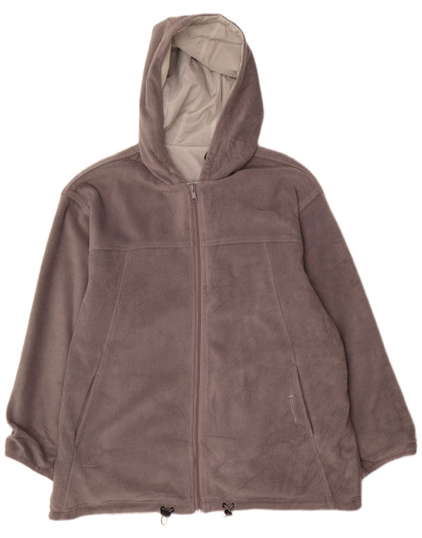 Giacca in pile reversibile con cappuccio da uomo Champion UK 44 2XL Poliestere grigio