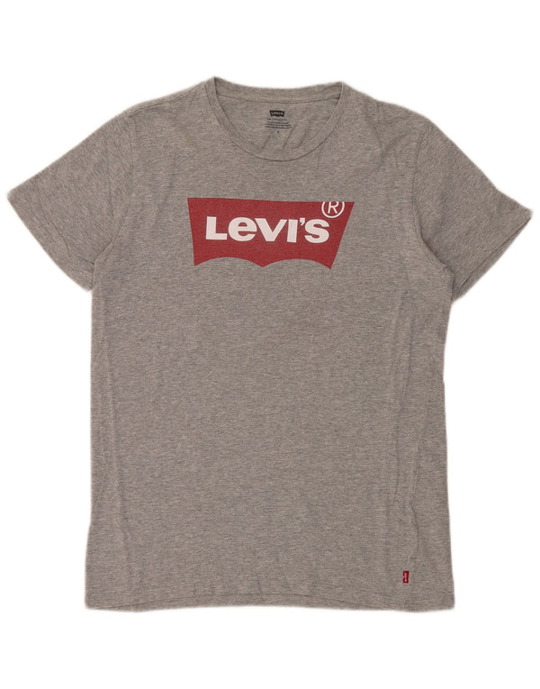 Levi's Mens Graphic T-Shirt Top Medium Grey Cotton