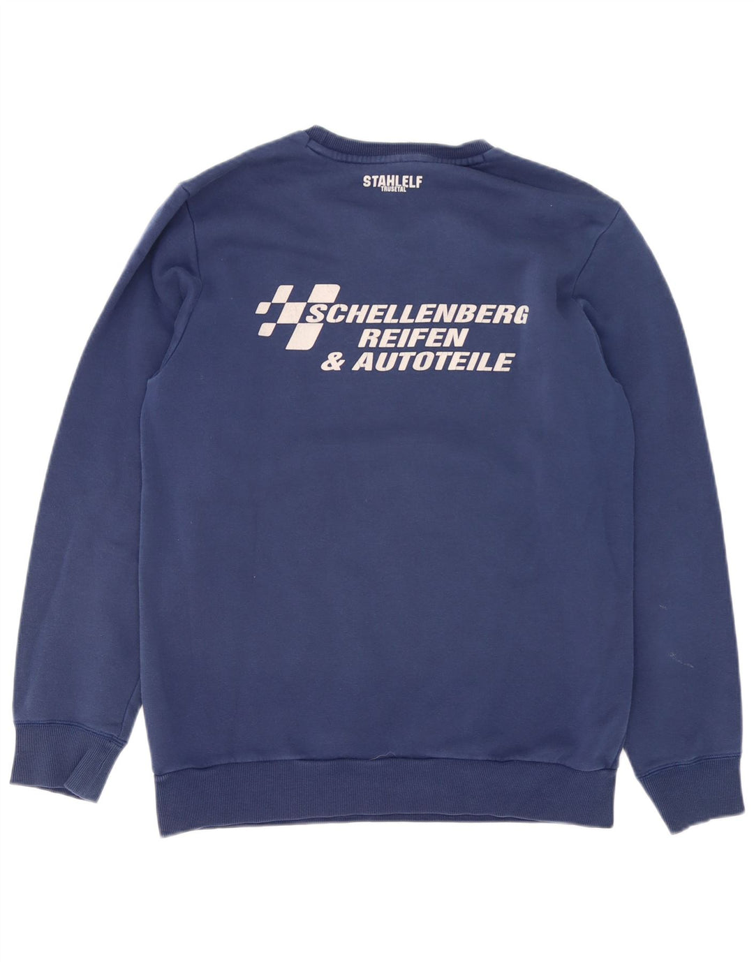 Felpa grafica da uomo Adidas Felpa media in cotone blu navy
