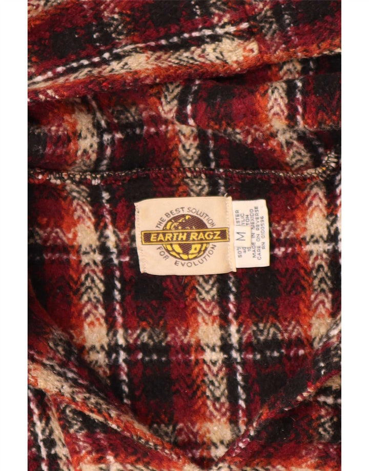 Maglione con cappuccio da uomo Earth Ragz Hippie in poliestere a quadri rossi medi