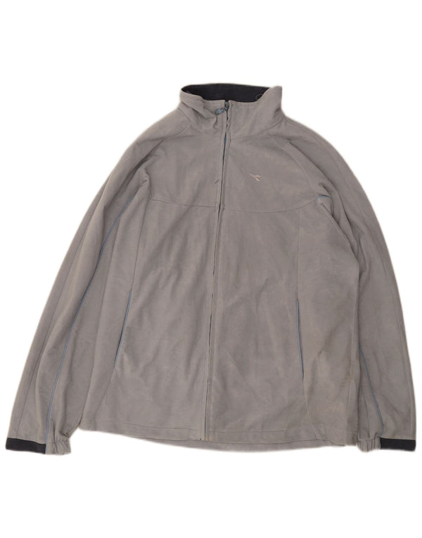 Giacca da tuta da donna Diadora UK 14 Large Grigio Poliestere