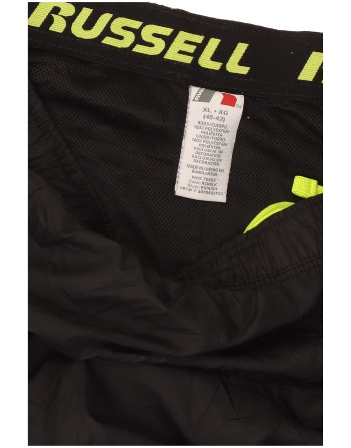 Pantaloni da tuta da uomo Russell Athletic UK 40/42 XL Poliestere nero