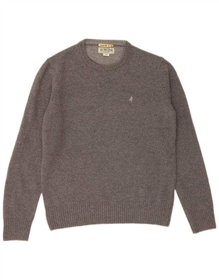 Marlboro Classics Maglione girocollo da uomo in lana grigia grande