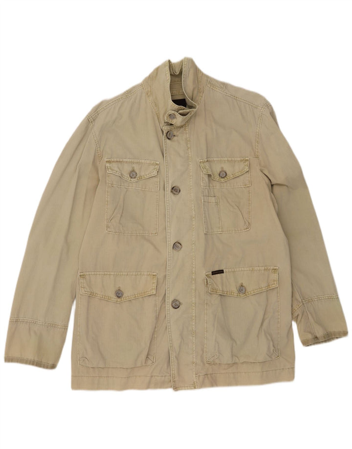 MARLBORO CLASSICS Giacca utilitaria da uomo UK 42 XL Cotone kaki