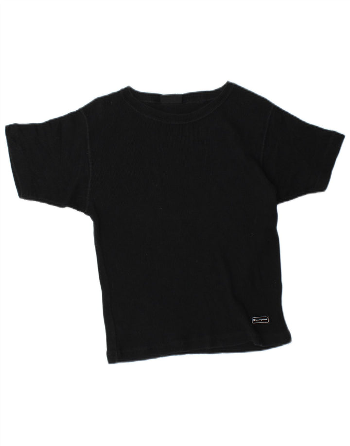 T-shirt corta da donna CHAMPION Top UK 12 cotone nero medio