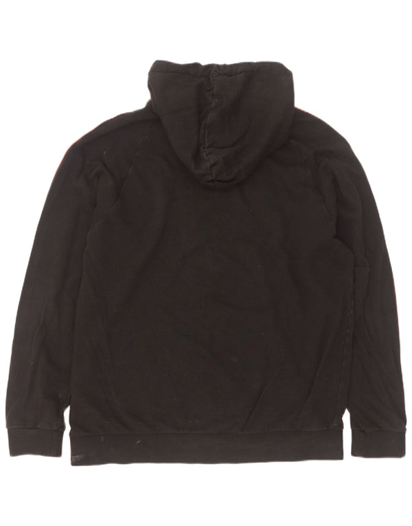 Felpa con cappuccio grafica da uomo Hugo Boss XL in cotone nero