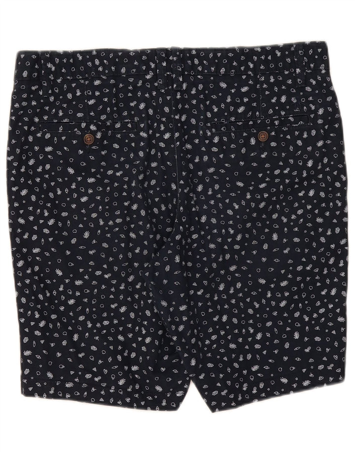 PENGUIN Mens Chino Shorts W34 Large  Navy Blue Spotted Cotton