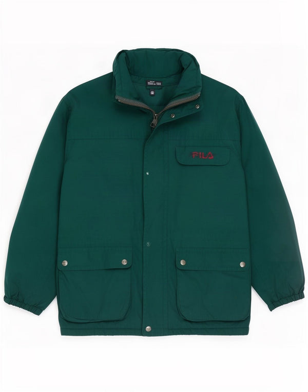 Giacca antivento da uomo Fila UK 42 XL Cotone verde