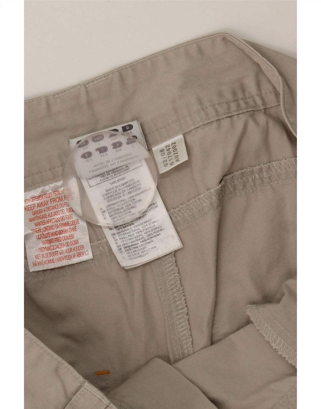 Pantaloncini cargo ADIDAS da bambino 13-14 anni W30 in cotone grigio