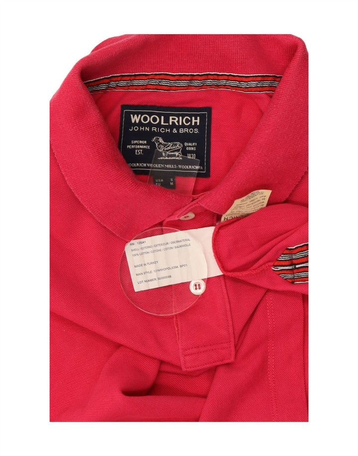 Polo da uomo WOOLRICH piccola in cotone rosa