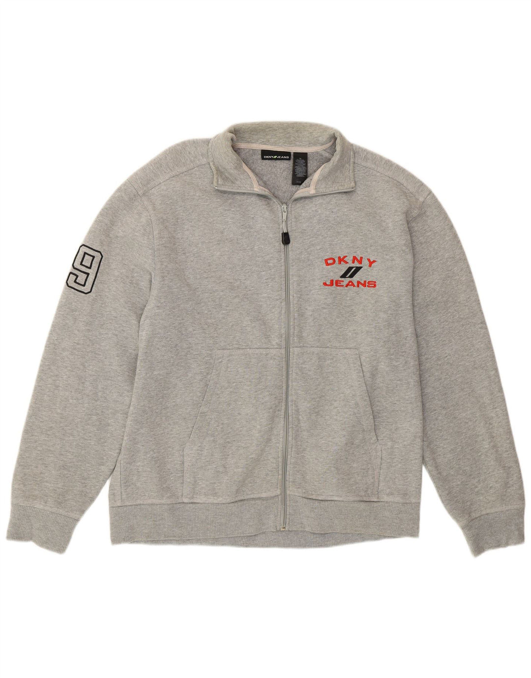 Giacca da ginnastica grafica da uomo Dkny in cotone grigio medio