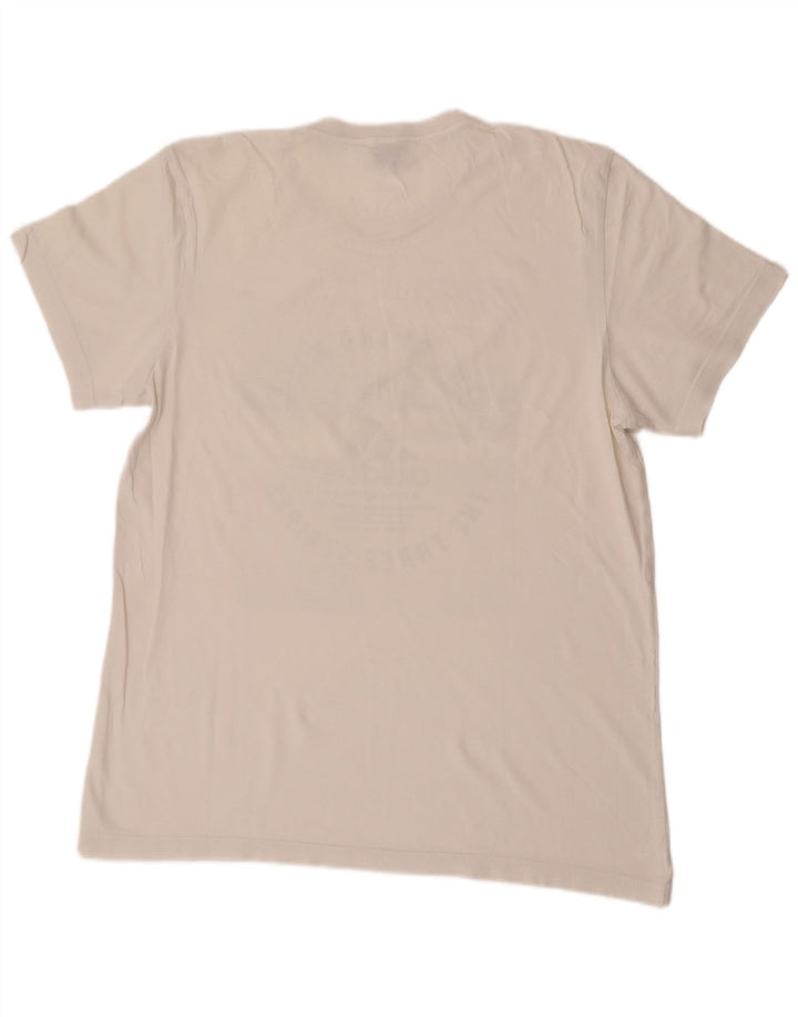 T-shirt grafica Adidas da uomo con tre strisce, colore bianco medio