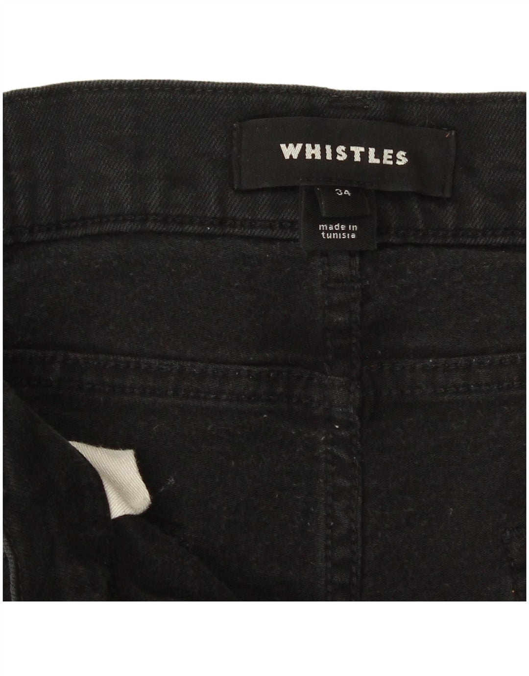 Jeans slim corti da donna Whistles W34 L25 neri