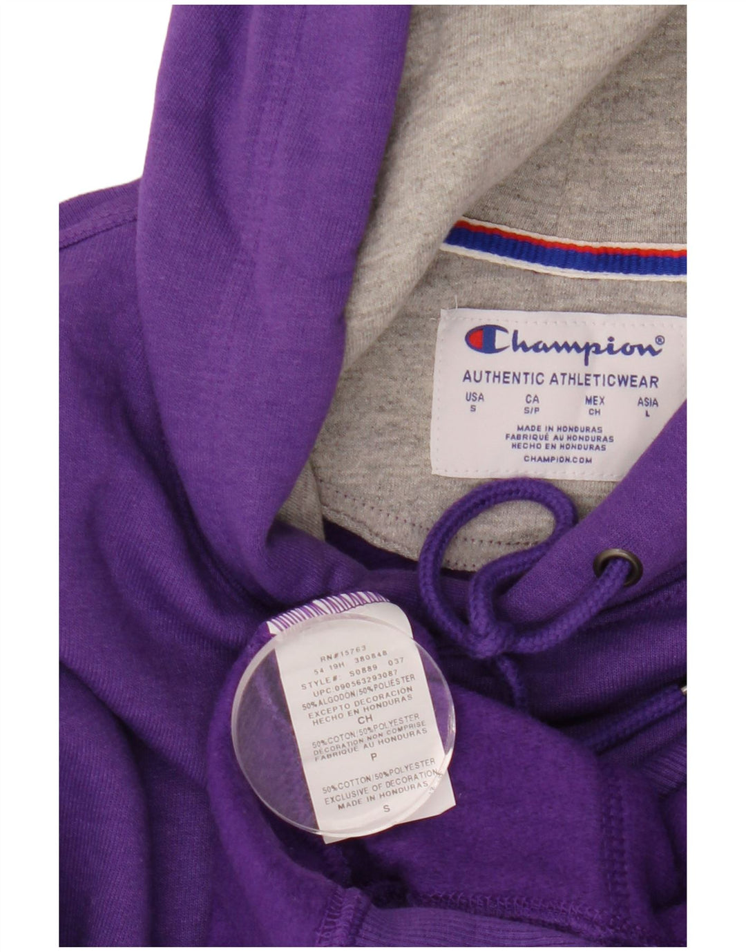 Felpa con cappuccio da uomo Champion Small in cotone viola