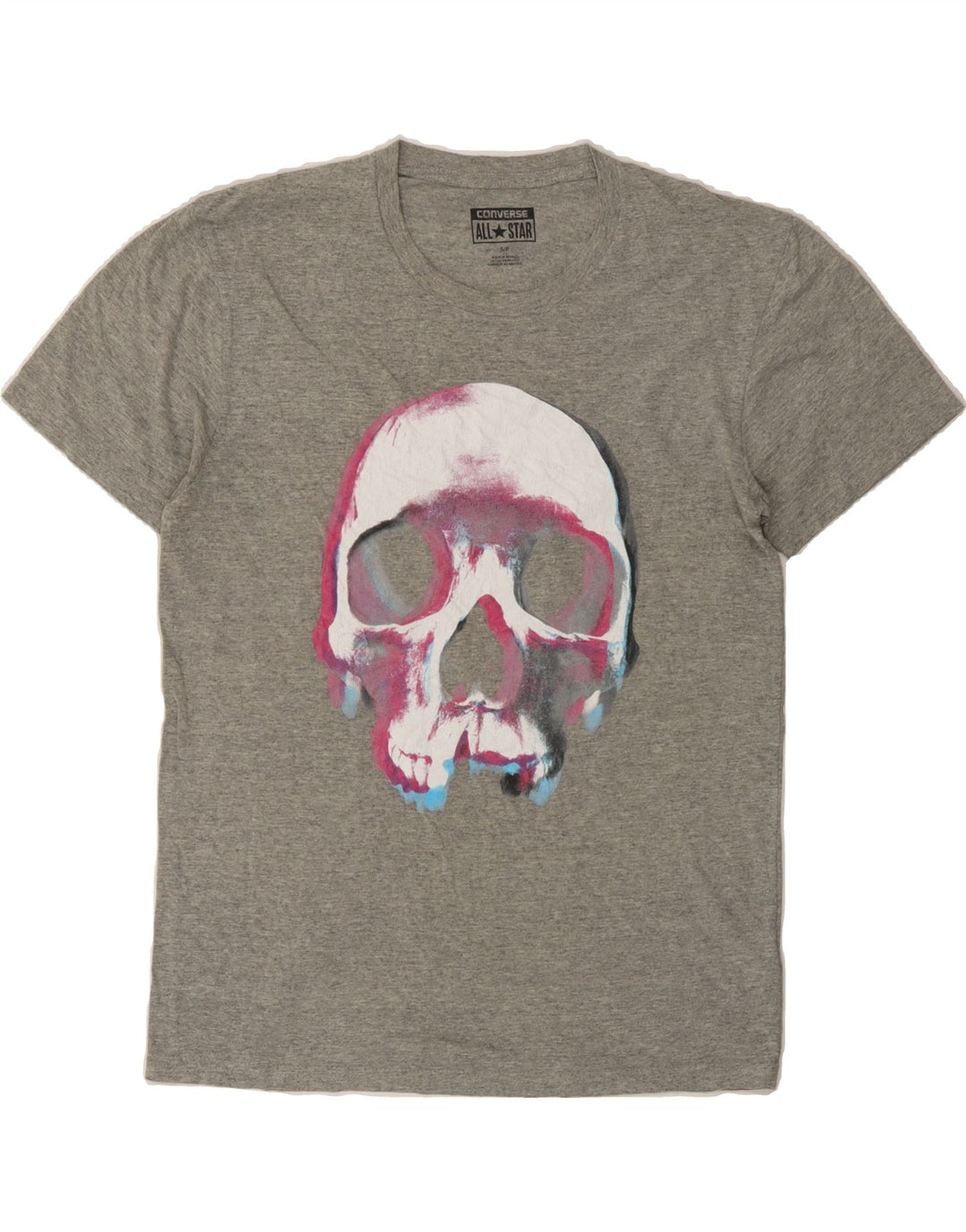 CONVERSE Mens Graphic T-Shirt Top Small Grey Cotton Vintage Converse and Second-Hand Converse from Messina Hembry 