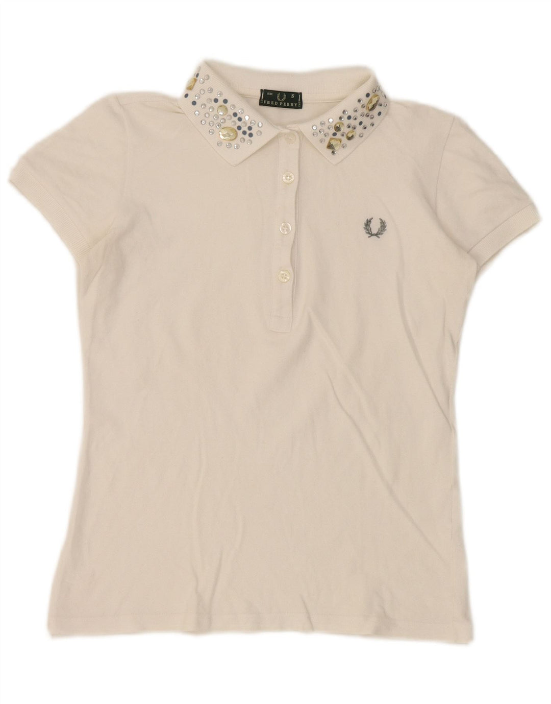Polo da donna Fred Perry UK 10 piccola bianca