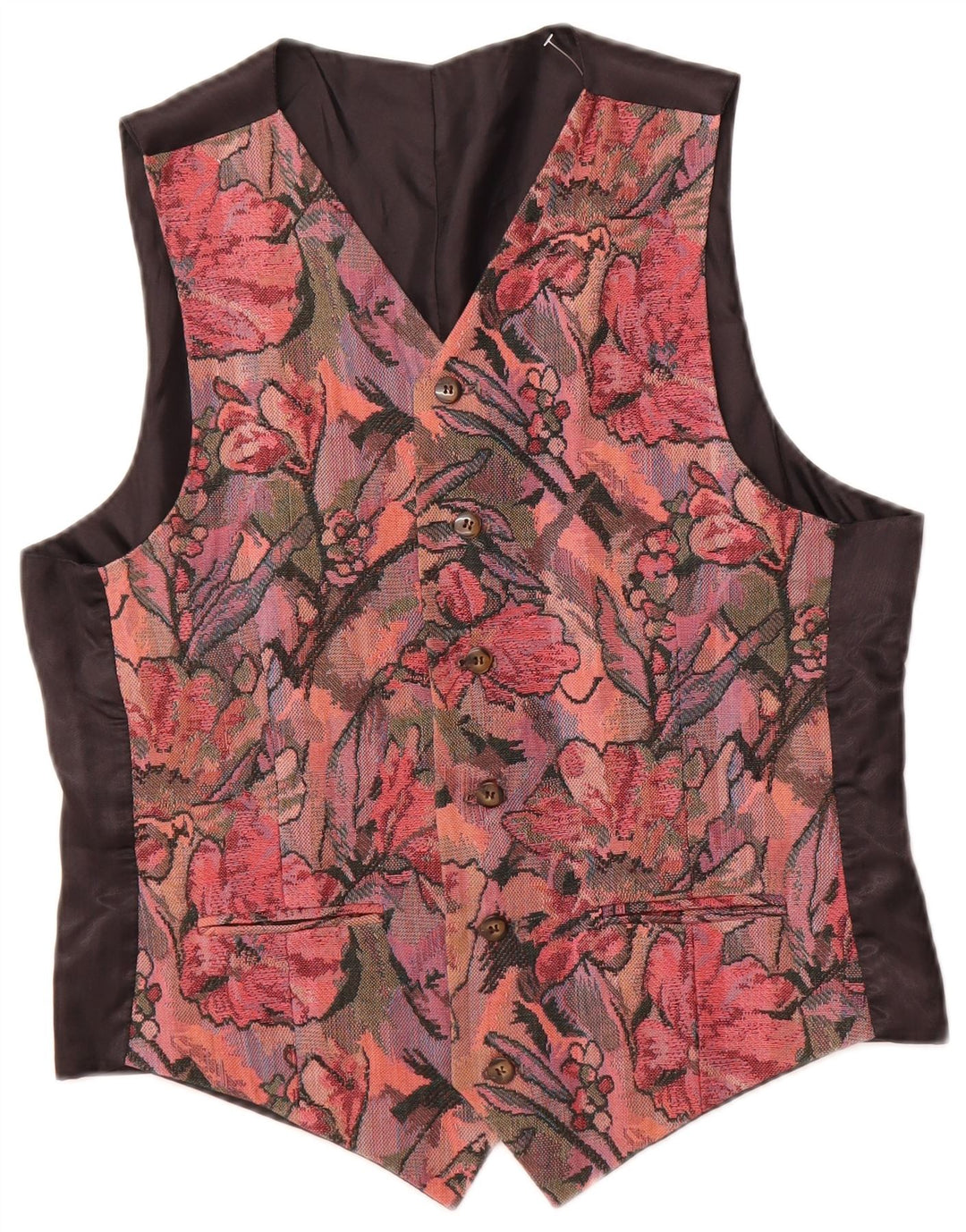 Gilet Uomo VINTAGE IT 48 Rosa Medio Floreale