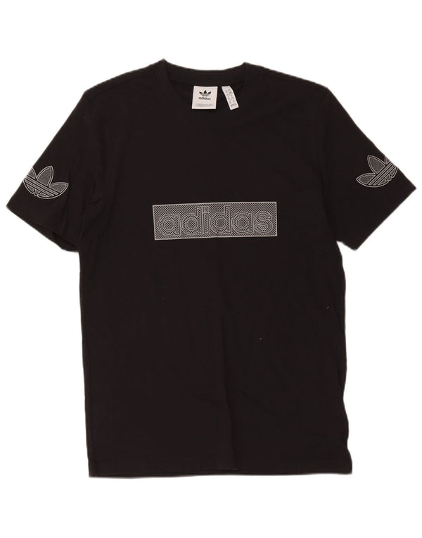 T-shirt grafica da uomo Adidas Top XS in cotone nero